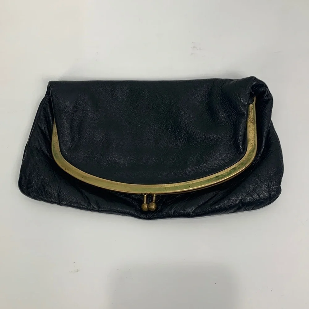 Vintage Black Kiss-Lock Clutch Wallet
